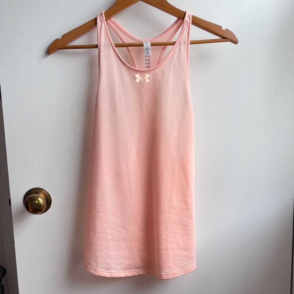 Under Armour Women's Light Peach Tank Top Heat Gear